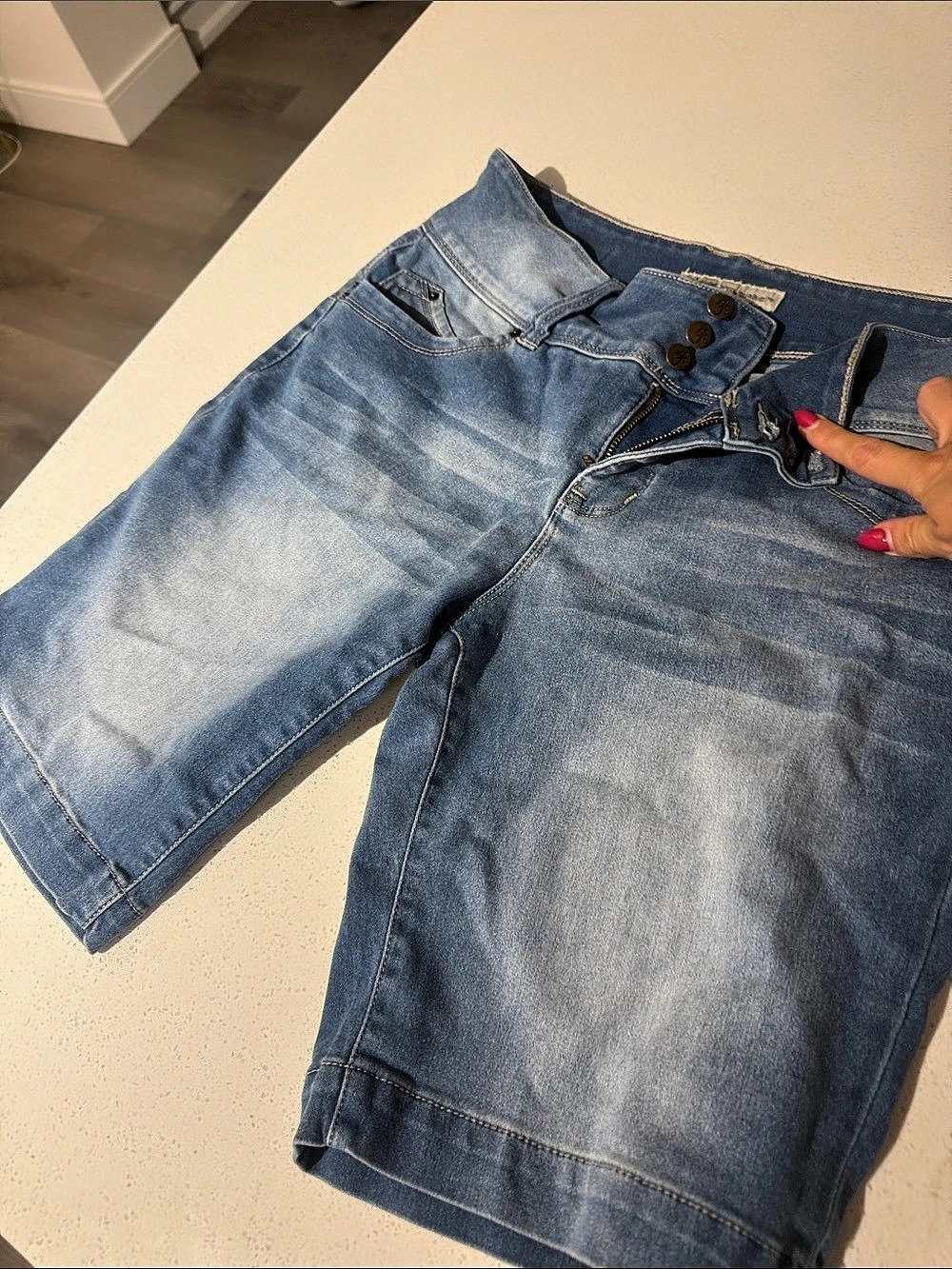 Royalty for Me Boyfriend Jeans Blue Waist 10- Butter soft- high stretch